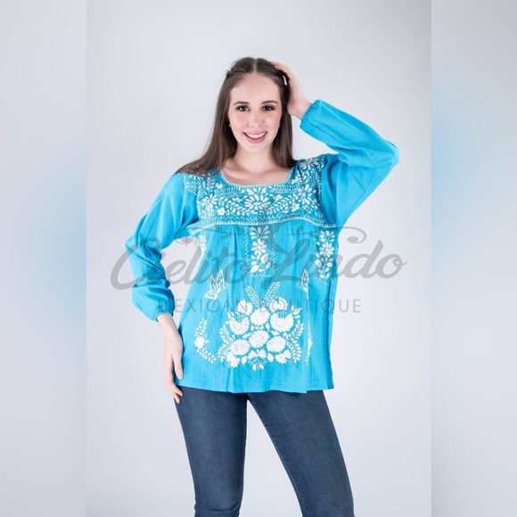 Cielito Lindo Tops - Tehuacan Long Sleeve Blouse